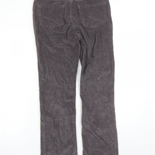 Minuet Womens Brown Cotton Trousers Size 8 L27 in Regular Zip