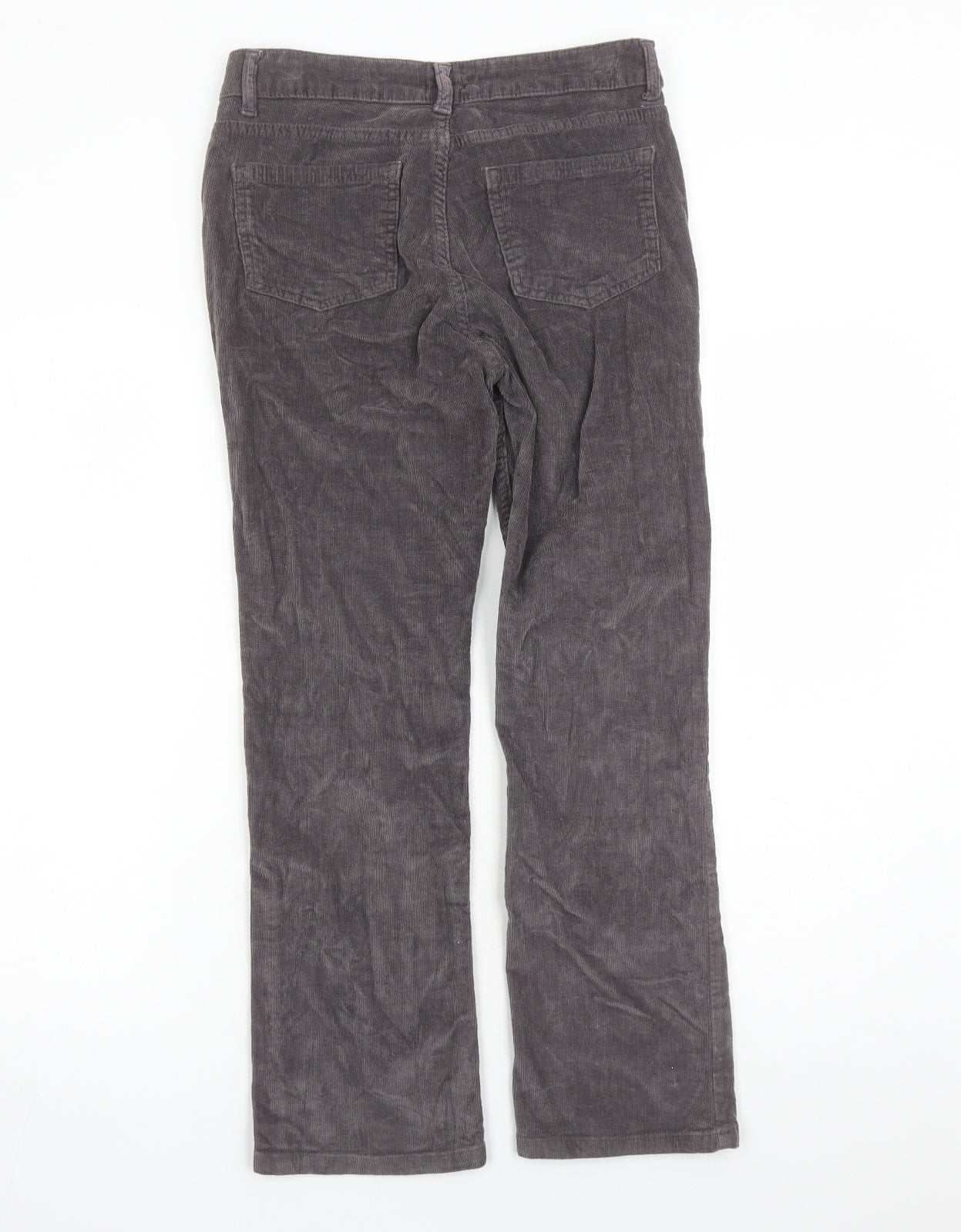 Minuet Womens Brown Cotton Trousers Size 8 L27 in Regular Zip
