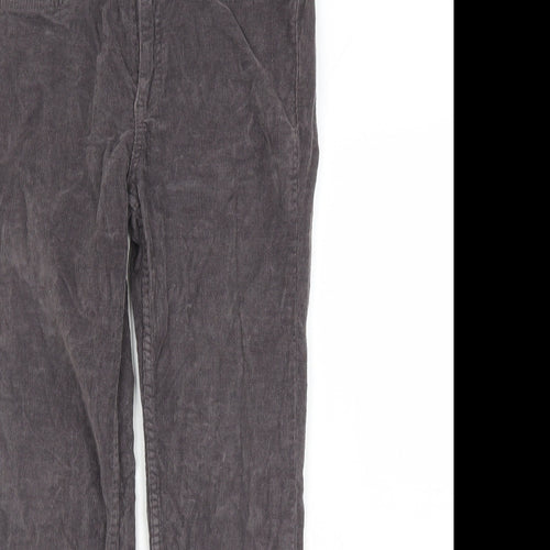 Minuet Womens Brown Cotton Trousers Size 8 L27 in Regular Zip