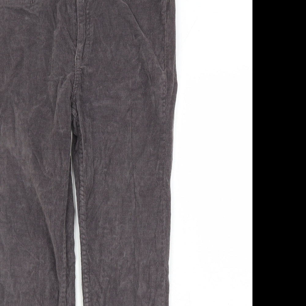 Minuet Womens Brown Cotton Trousers Size 8 L27 in Regular Zip