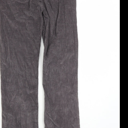 Minuet Womens Brown Cotton Trousers Size 8 L27 in Regular Zip
