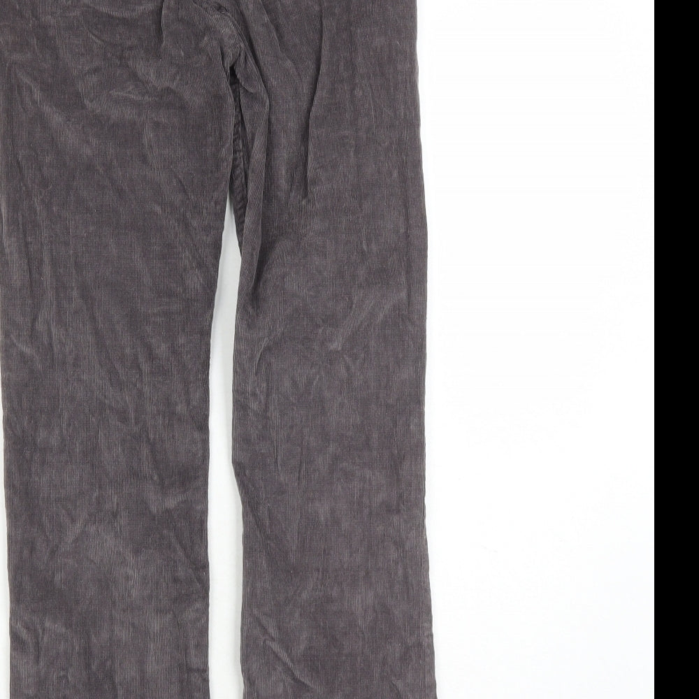 Minuet Womens Brown Cotton Trousers Size 8 L27 in Regular Zip