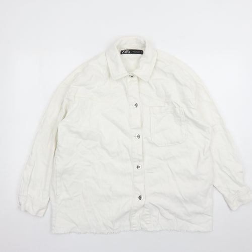 Zara Womens White Jacket Size XS Button