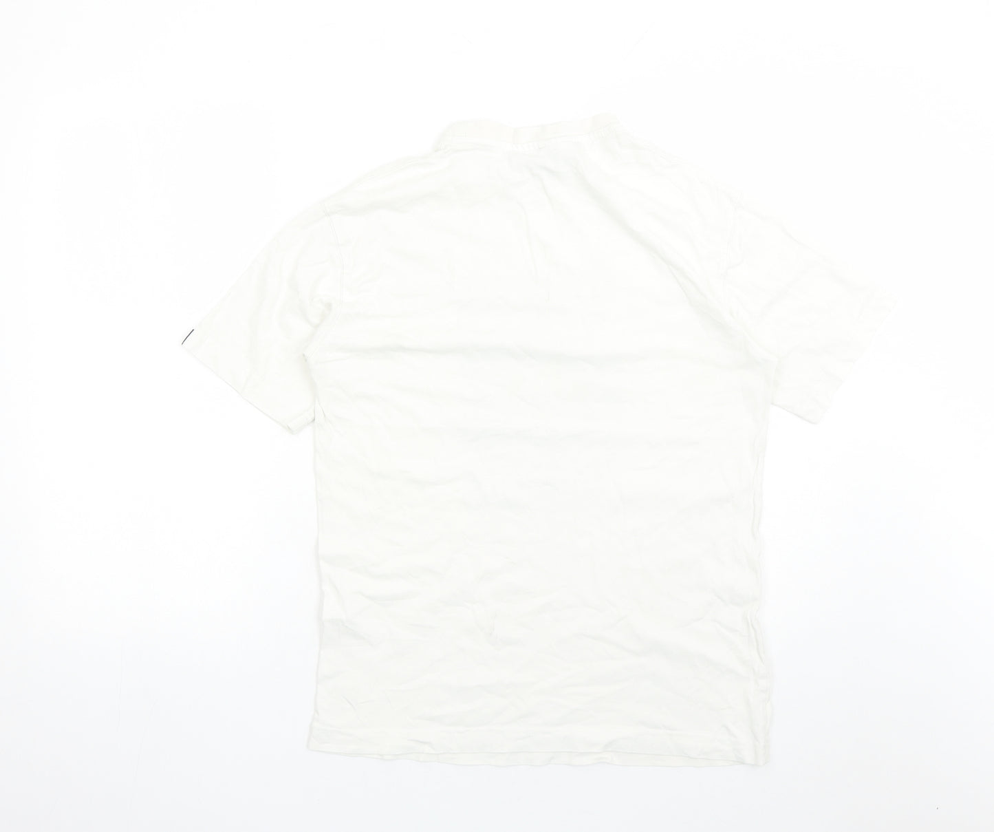 Zara Mens White Polyester T-Shirt Size S Crew Neck - Muhammad Ali
