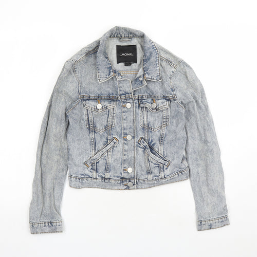 Monki Womens Blue Jacket Size S Button