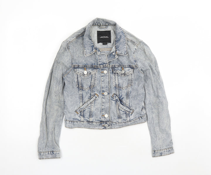 Monki Womens Blue Jacket Size S Button