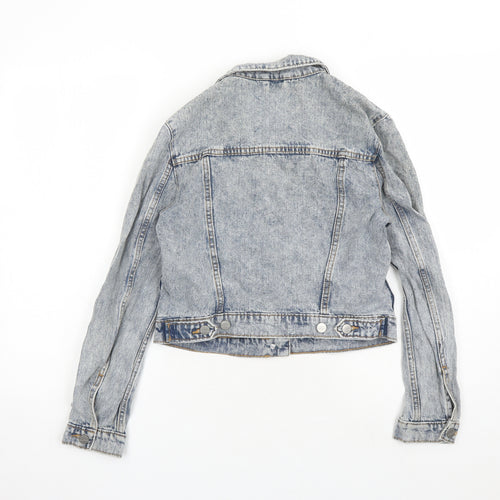 Monki Womens Blue Jacket Size S Button