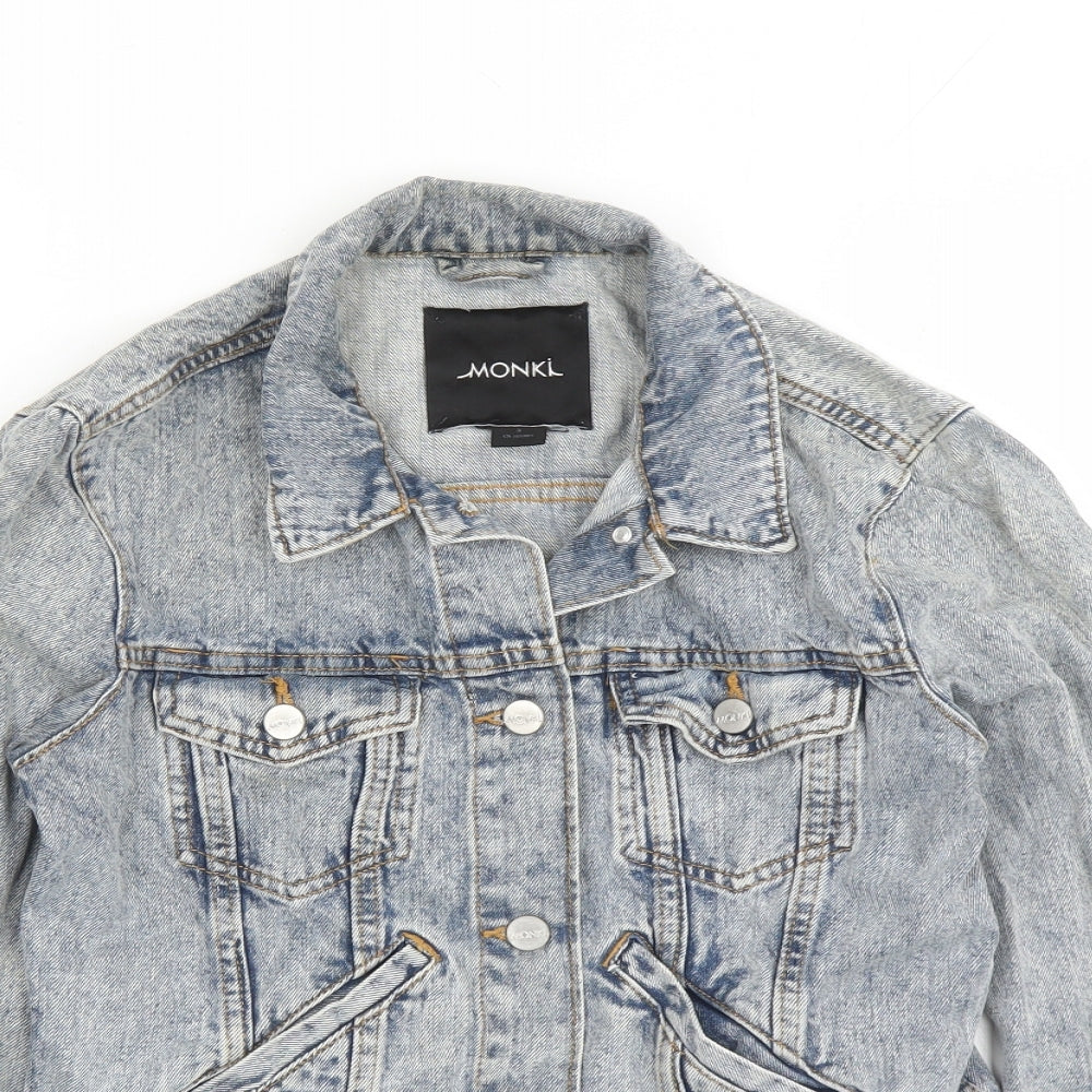 Monki Womens Blue Jacket Size S Button