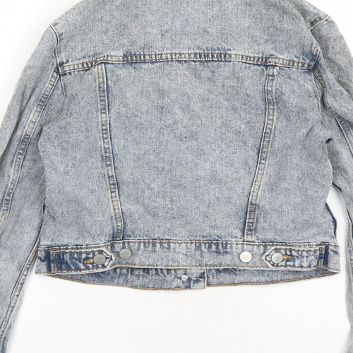 Monki Womens Blue Jacket Size S Button