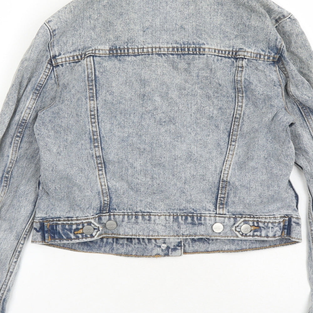 Monki Womens Blue Jacket Size S Button