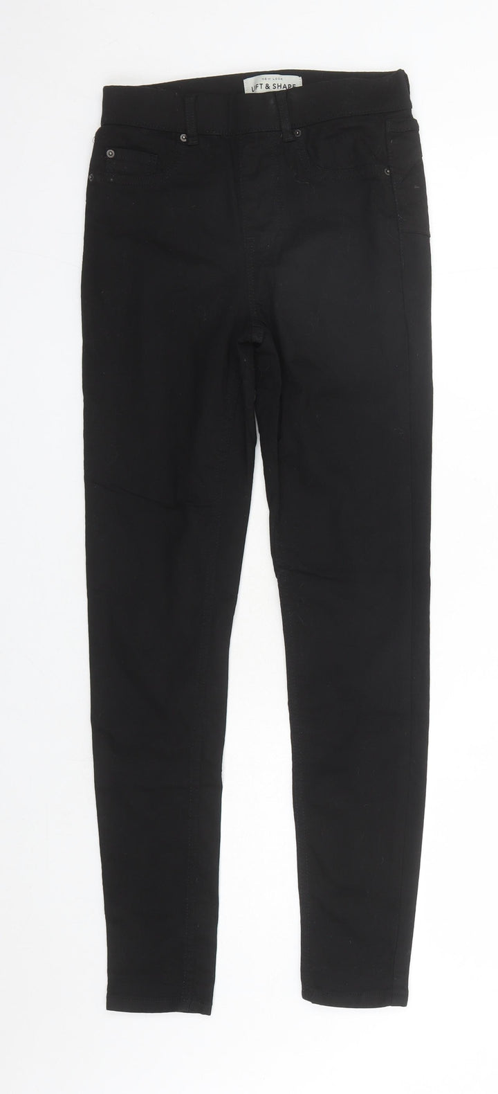 New Look Womens Black Cotton Jegging Jeans Size 6 L28 in Regular - Elasticated Waist