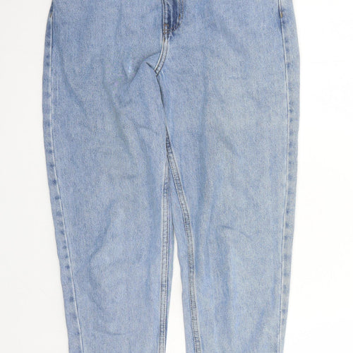 Denim & Co. Womens Blue Cotton Mom Jeans Size 8 L29 in Regular Zip