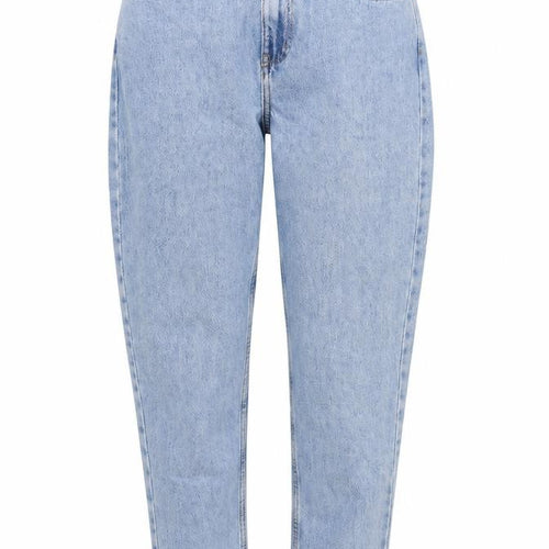 Denim & Co. Womens Blue Cotton Mom Jeans Size 8 L29 in Regular Zip