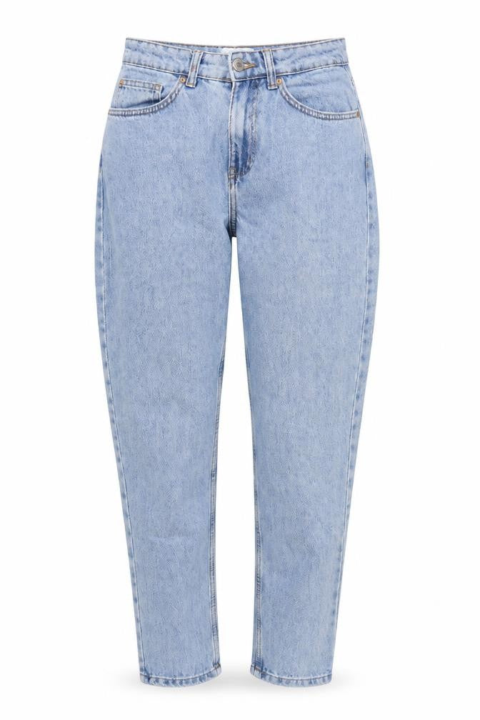 Denim & Co. Womens Blue Cotton Mom Jeans Size 8 L29 in Regular Zip