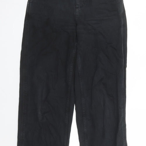 ASOS Womens Black Cotton Mom Jeans Size 6 L29 in Regular Zip