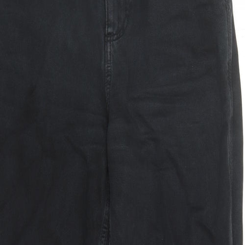 ASOS Womens Black Cotton Mom Jeans Size 6 L29 in Regular Zip