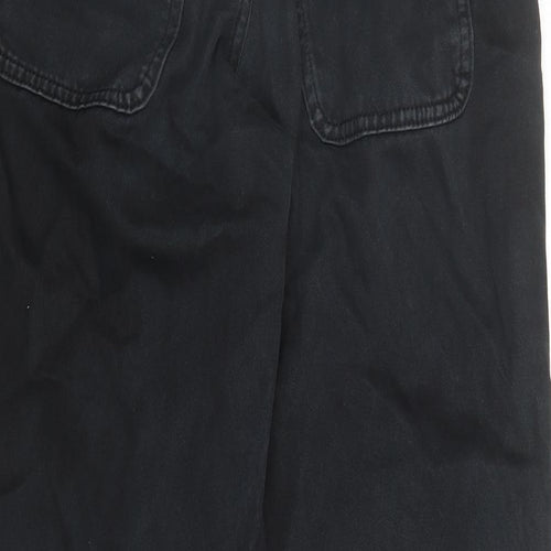 ASOS Womens Black Cotton Mom Jeans Size 6 L29 in Regular Zip