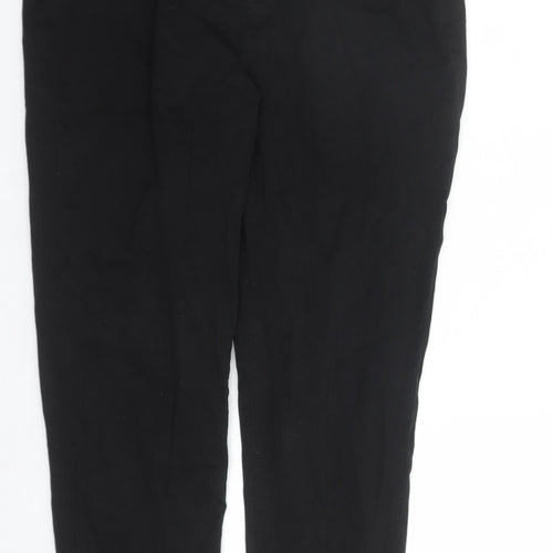 Denim & Co. Womens Black Cotton Mom Jeans Size 12 L27 in Regular Zip