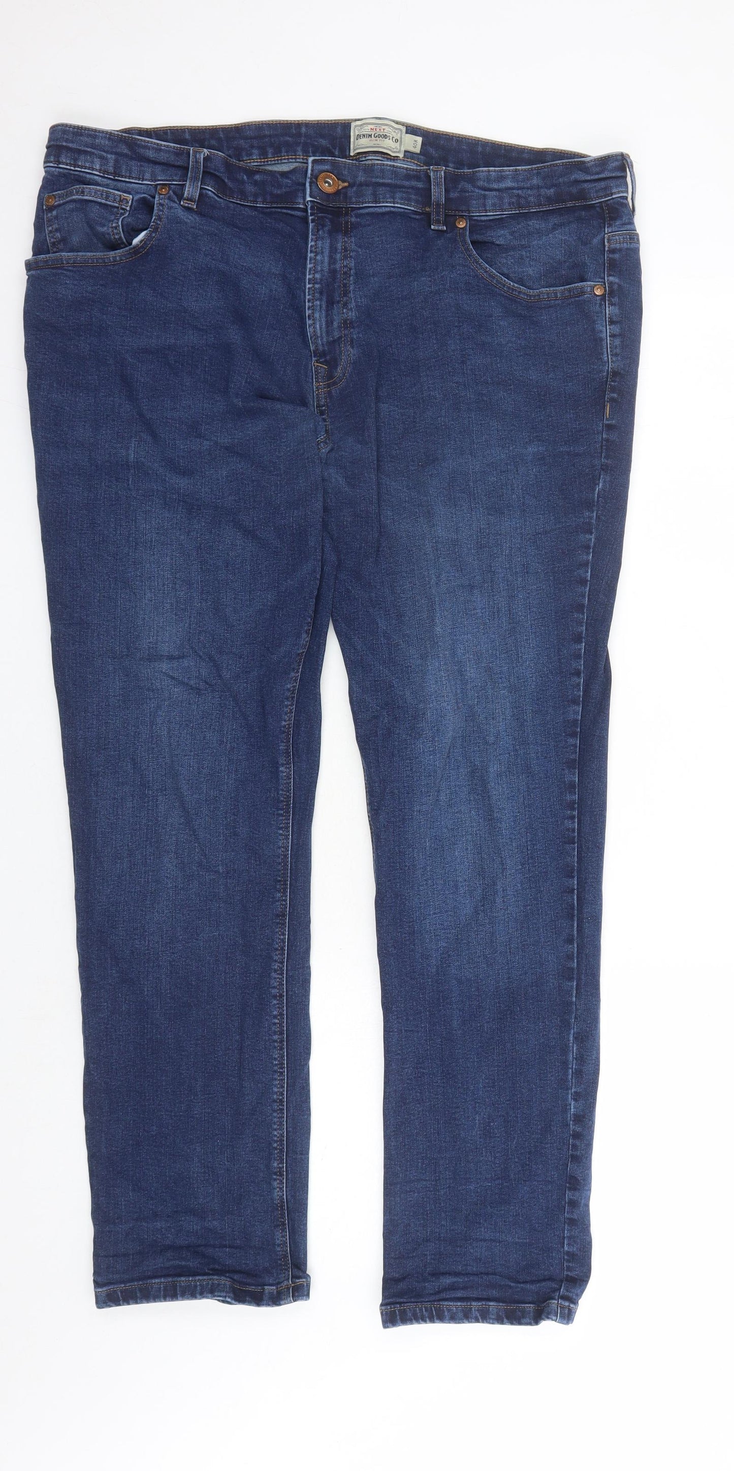 NEXT Mens Blue Cotton Straight Jeans Size 40 in L29 in Regular Zip