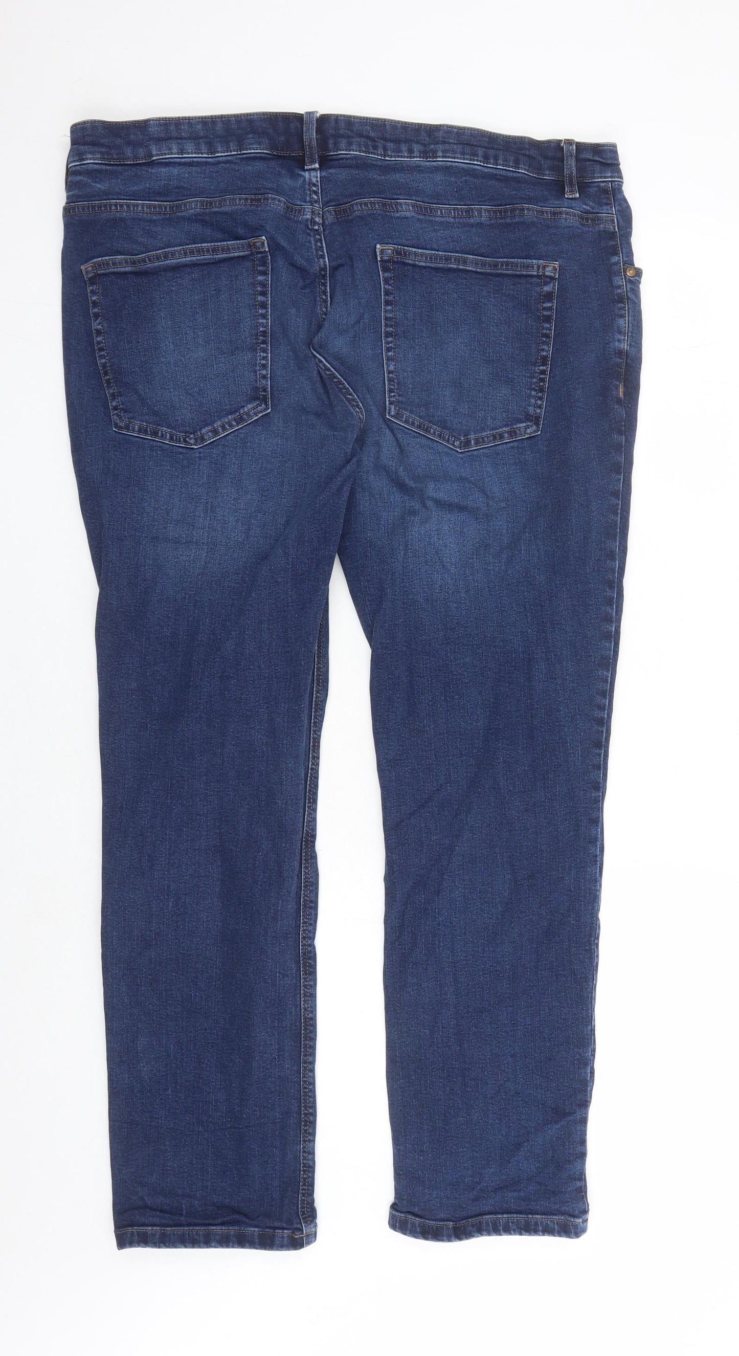 NEXT Mens Blue Cotton Straight Jeans Size 40 in L29 in Regular Zip