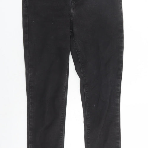 River Island Womens Black Cotton Skinny Jeans Size 10 L26 in Regular Zip