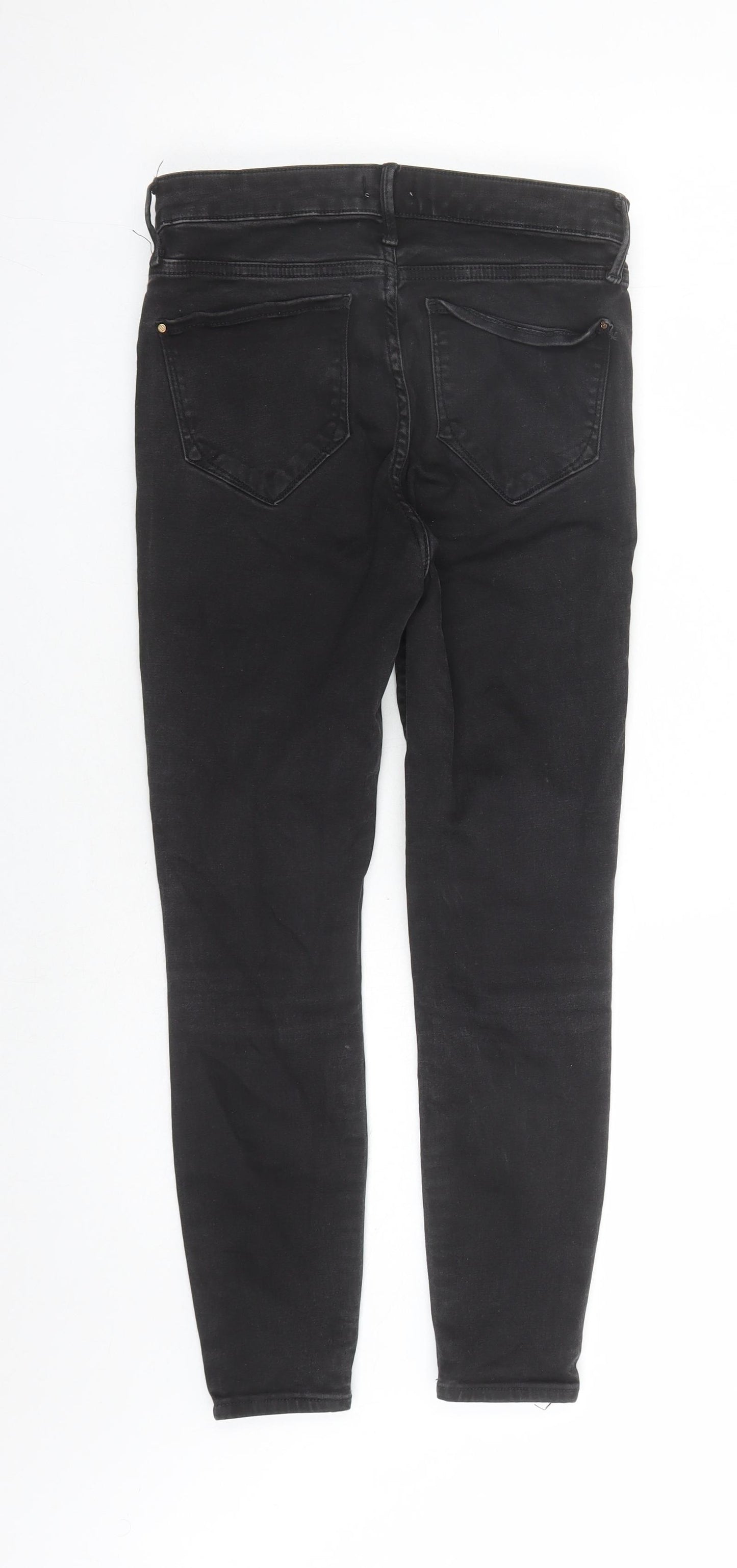 River Island Womens Black Cotton Skinny Jeans Size 10 L26 in Regular Zip