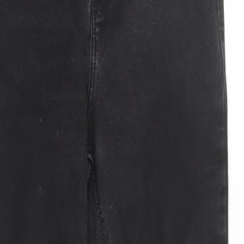 River Island Womens Black Cotton Skinny Jeans Size 10 L26 in Regular Zip