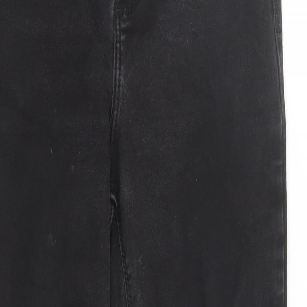River Island Womens Black Cotton Skinny Jeans Size 10 L26 in Regular Zip