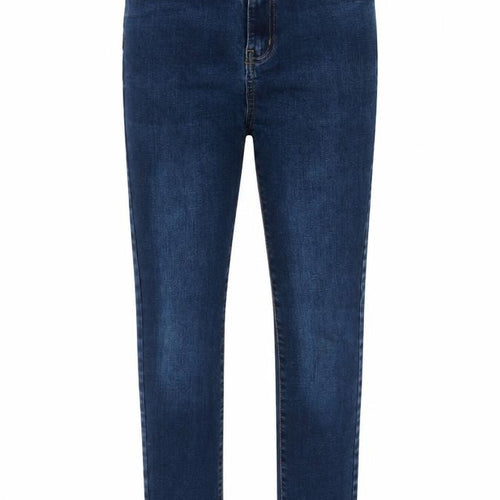 Denim & Co. Girls Blue Cotton Skinny Jeans Size 12-13 Years L25 in Regular Zip - Elasticated Waist