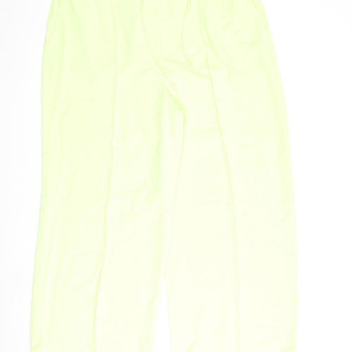 Marks and Spencer Womens Green Polyester Trousers Size 18 L30 in Regular Tie