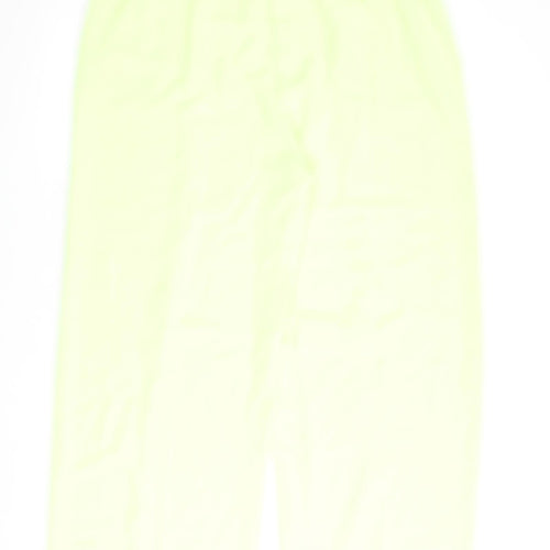 Marks and Spencer Womens Green Polyester Trousers Size 18 L30 in Regular Tie