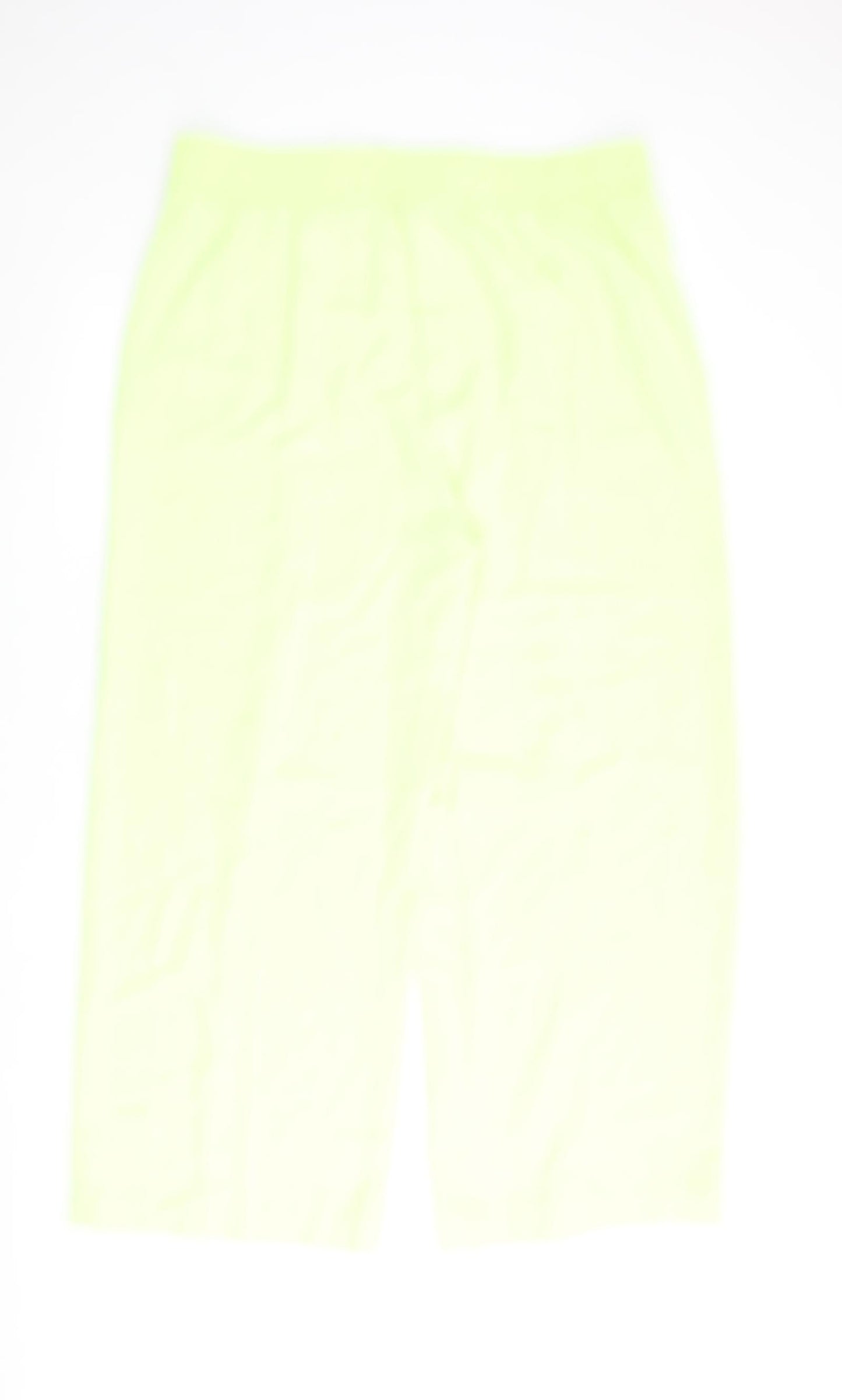 Marks and Spencer Womens Green Polyester Trousers Size 18 L30 in Regular Tie