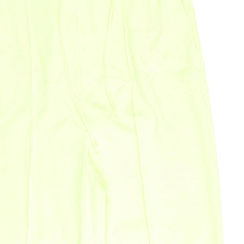 Marks and Spencer Womens Green Polyester Trousers Size 18 L30 in Regular Tie