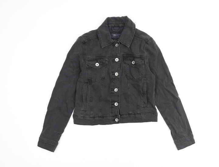 Marks and Spencer Womens Grey Jacket Size 8 Button