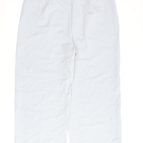 Marks and Spencer Womens Blue Polyester Trousers Size 20 L30 in Regular Zip