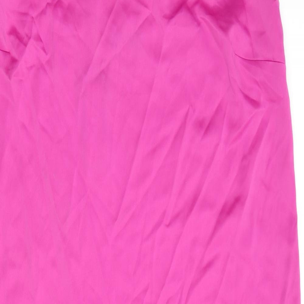 Marks and Spencer Womens Pink Polyester A-Line Size 18 Scoop Neck Pullover