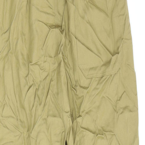 Marks and Spencer Womens Green Lyocell Trousers Size 22 L25 in Regular Zip