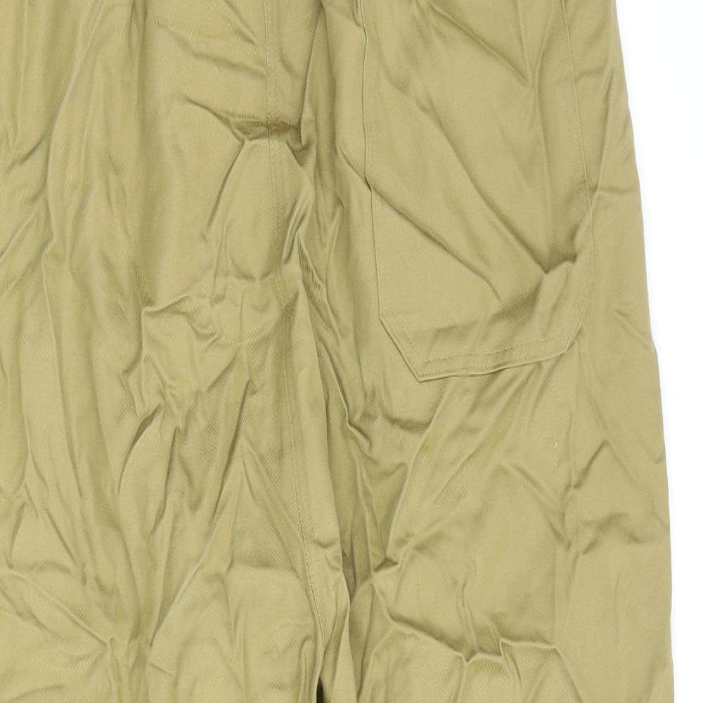 Marks and Spencer Womens Green Lyocell Trousers Size 22 L25 in Regular Zip