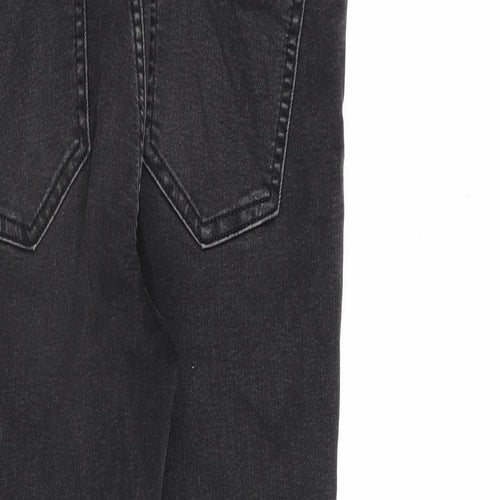 Marks and Spencer Womens Grey Cotton Skinny Jeans Size 10 L28 in Regular Zip