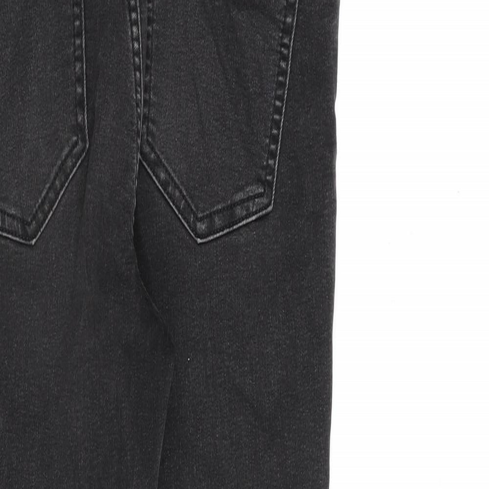Marks and Spencer Womens Grey Cotton Skinny Jeans Size 10 L28 in Regular Zip