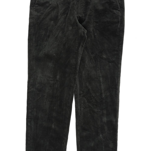 Marks and Spencer Mens Green Cotton Sweatpants Trousers Size 30 in L31 in Regular Zip
