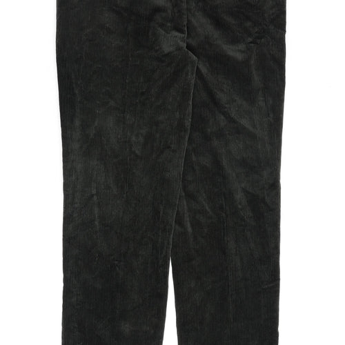 Marks and Spencer Mens Green Cotton Sweatpants Trousers Size 30 in L31 in Regular Zip