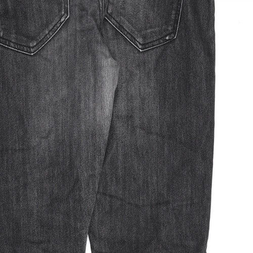Denim & Co. Mens Grey Cotton Skinny Jeans Size 36 in L30 in Extra-Slim Zip