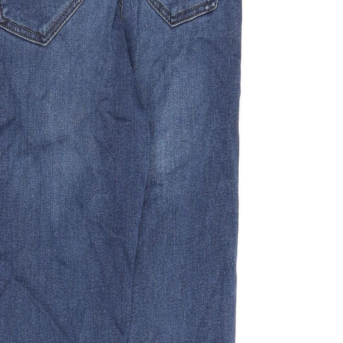 Topshop Womens Blue Cotton Skinny Jeans Size 28 in L30 in Extra-Slim Zip
