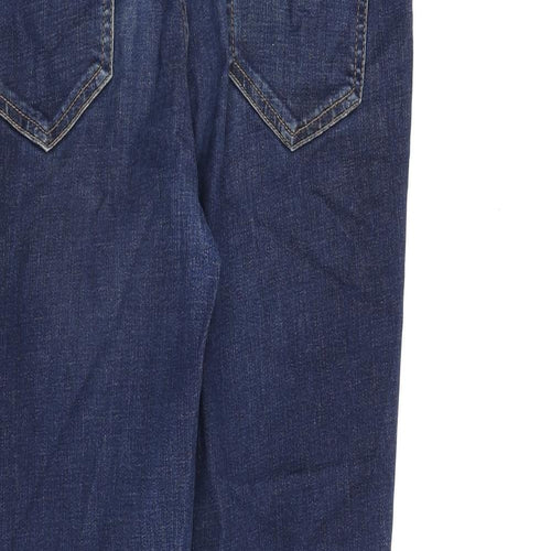 United Colors of Benetton Womens Blue Cotton Straight Jeans Size 29 in L29 in Regular Zip