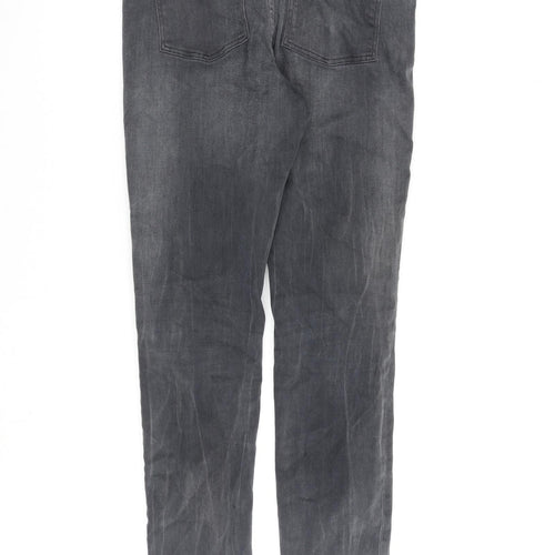Scotch & Soda Womens Grey Cotton Straight Jeans Size 28 in L30 in Regular Zip