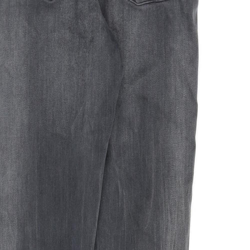 Scotch & Soda Womens Grey Cotton Straight Jeans Size 28 in L30 in Regular Zip