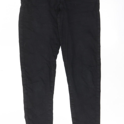 Topshop Womens Black Cotton Skinny Jeans Size 26 in L30 in Regular Zip - Pockets