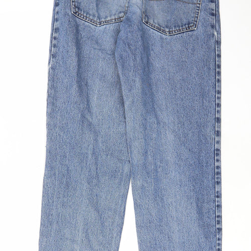 Zantos Womens Blue Cotton Straight Jeans Size 28 in L30 in Regular Zip - Pockets, Belt Loops