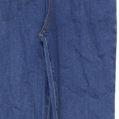 Denim & Co. Womens Blue Cotton Skinny Jeans Size 14 L30 in Regular Zip - Pockets
